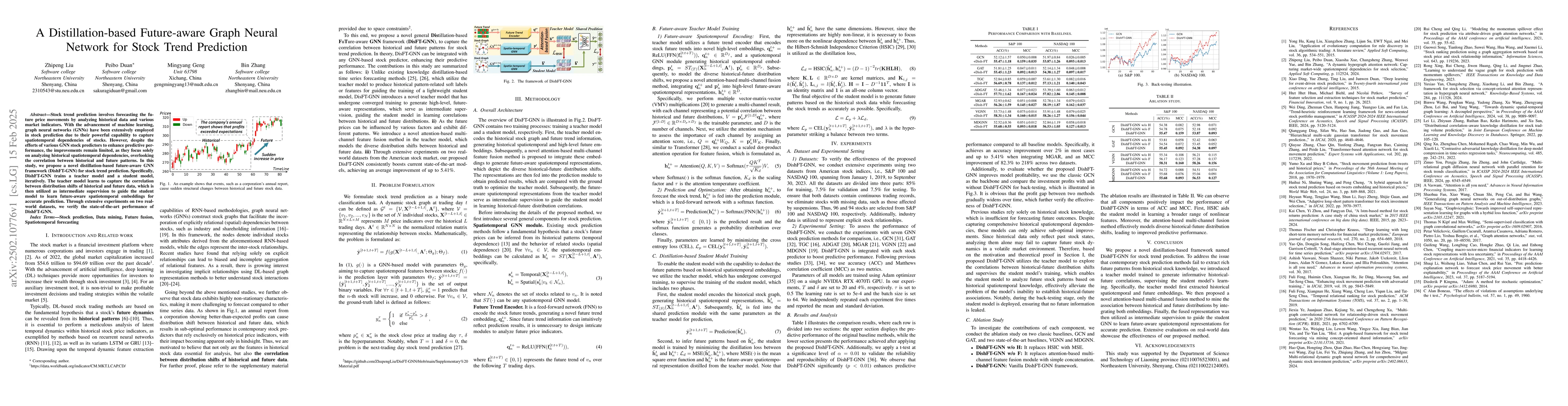 Thumbnail for A Distillation-based Future-aware Graph Neural Network for Stock Trend
  Prediction