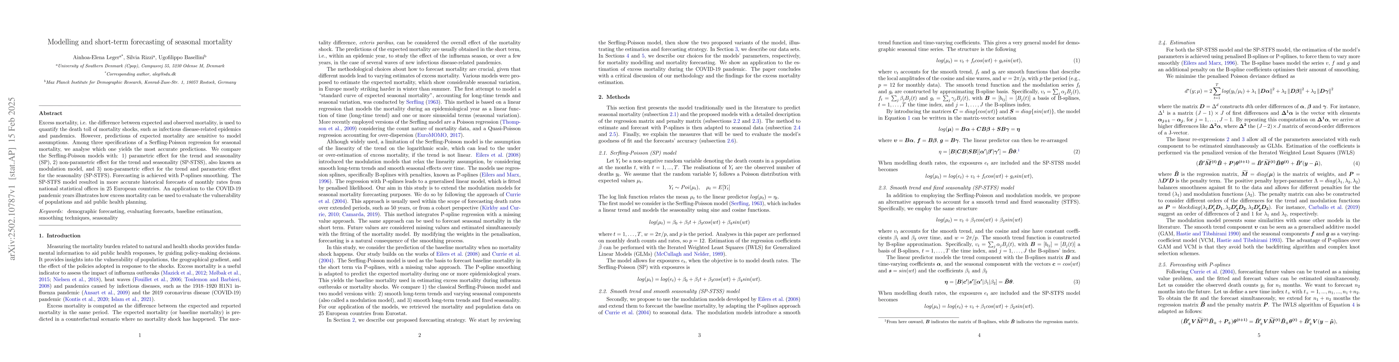 Thumbnail for Modelling and short-term forecasting of seasonal mortality