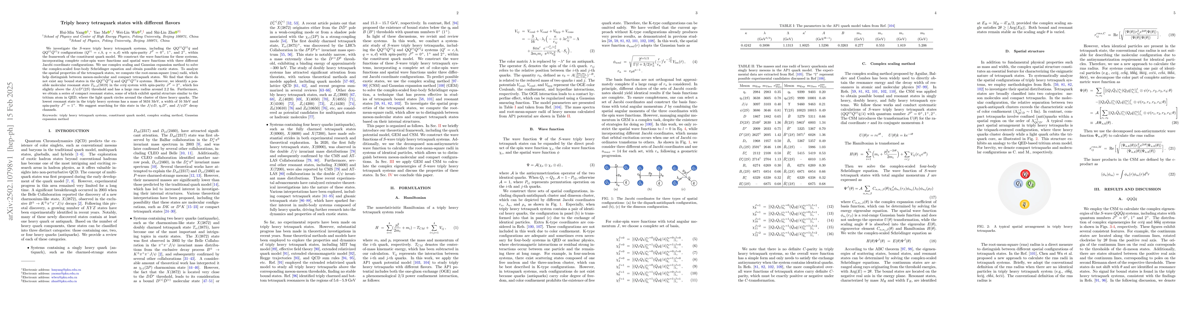 Thumbnail for Triply heavy tetraquark states with different flavors