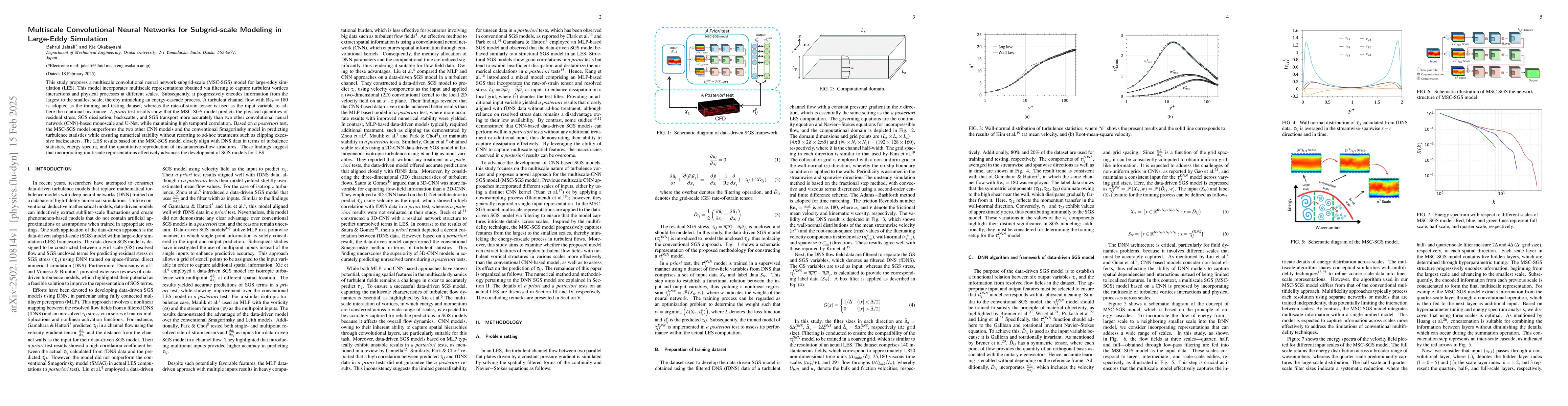 Thumbnail for Multiscale Convolutional Neural Networks for Subgrid-scale Modeling in
  Large-Eddy Simulation