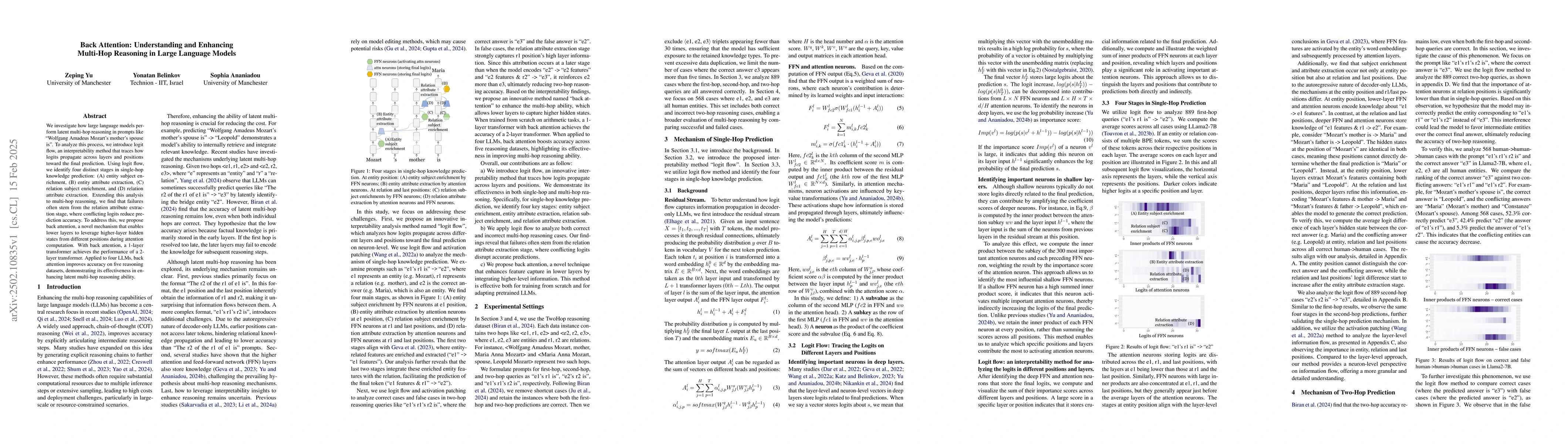 Thumbnail for Back Attention: Understanding and Enhancing Multi-Hop Reasoning in Large
  Language Models
