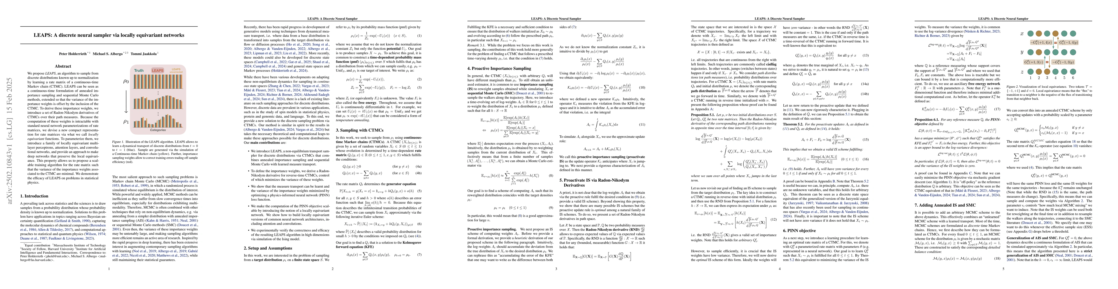 Thumbnail for LEAPS: A discrete neural sampler via locally equivariant networks