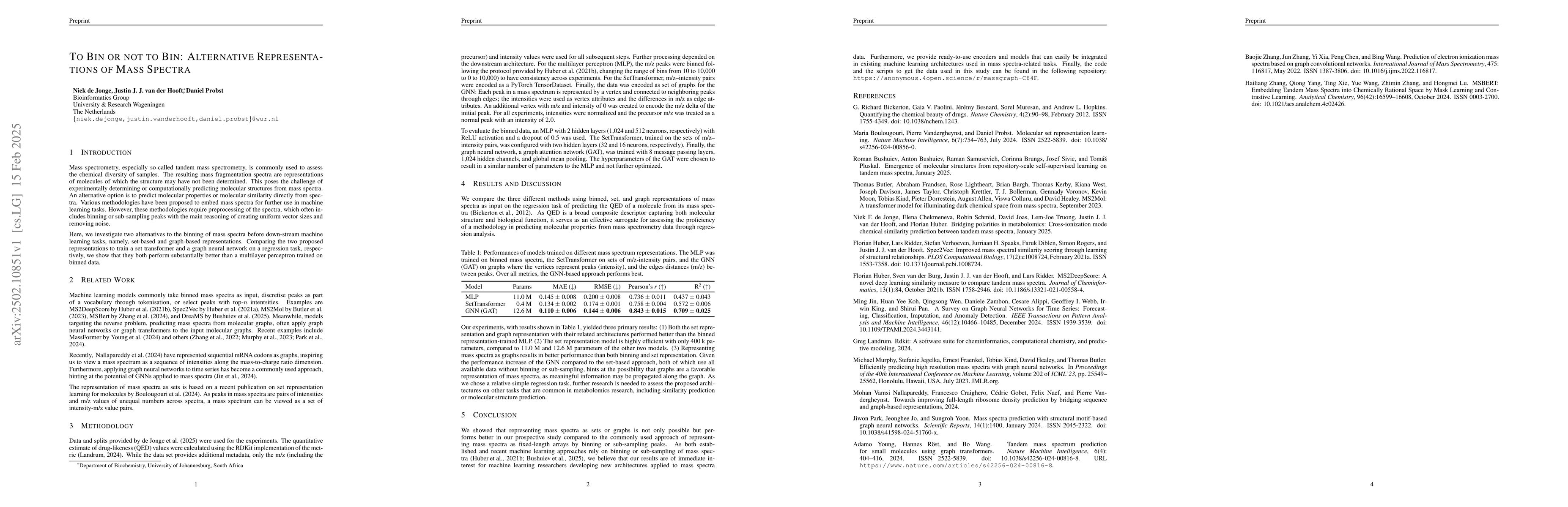 Thumbnail for To Bin or not to Bin: Alternative Representations of Mass Spectra