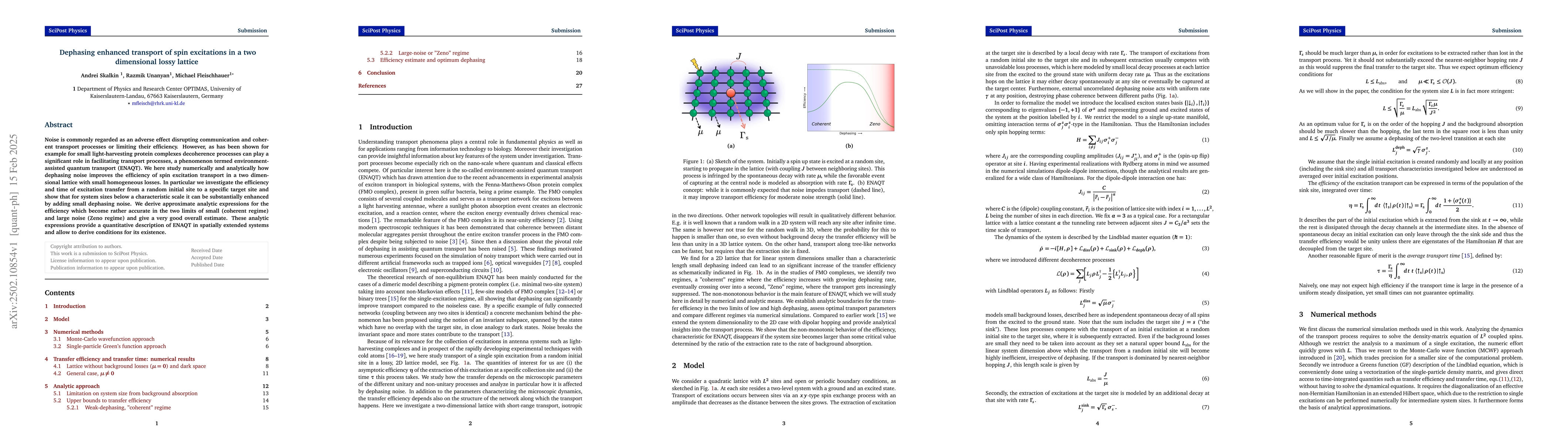 Thumbnail for Dephasing enhanced transport of spin excitations in a two dimensional
  lossy lattice