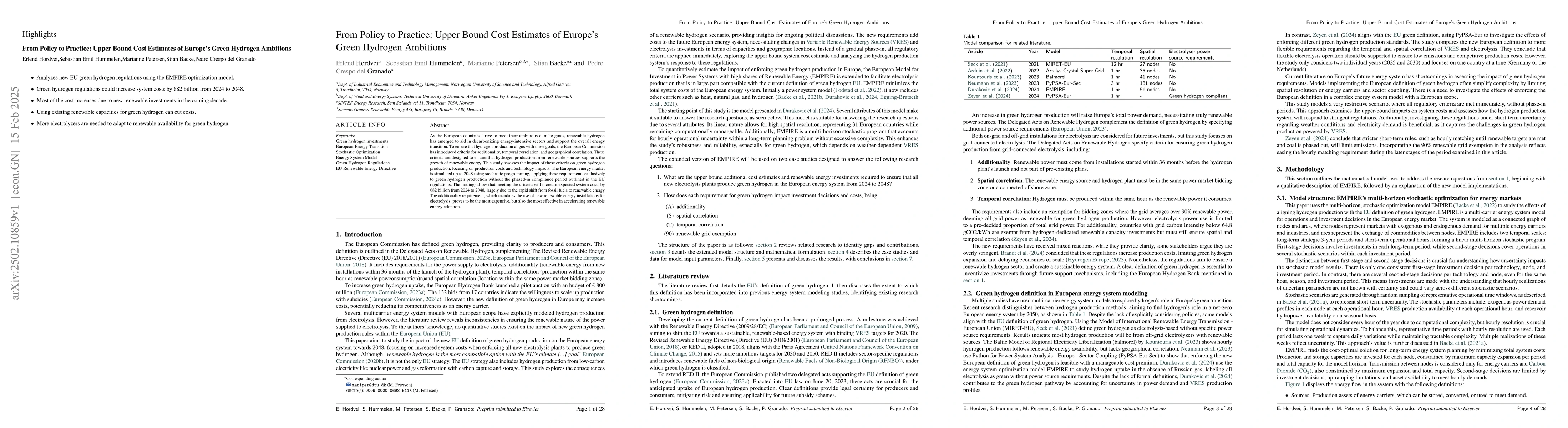 Thumbnail for From Policy to Practice. Upper Bound Cost Estimates of Europes Green
  Hydrogen Ambitions
