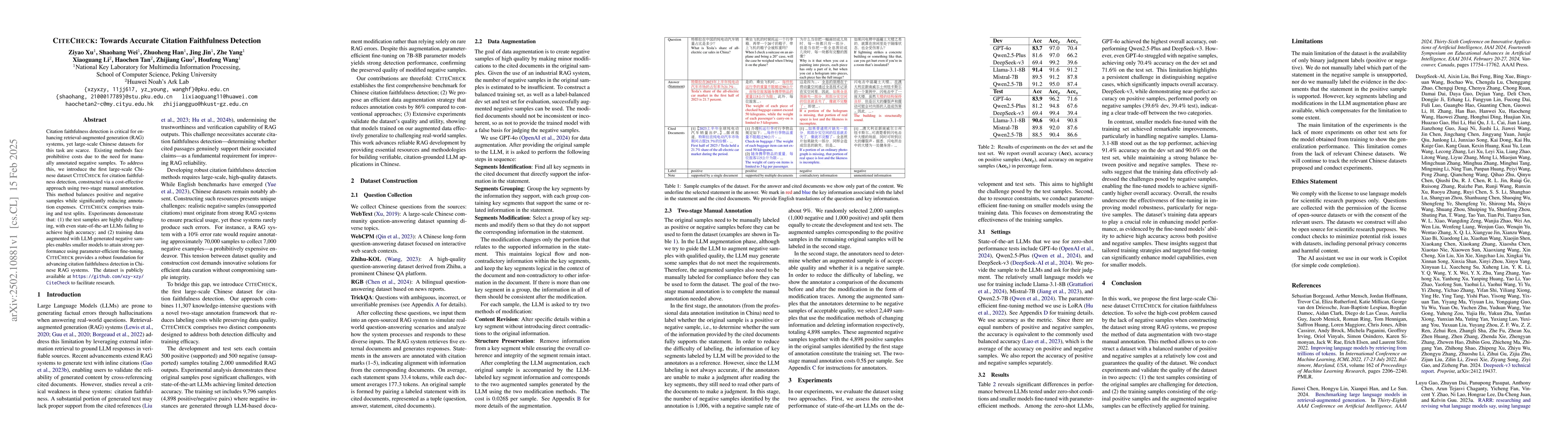 Thumbnail for CiteCheck: Towards Accurate Citation Faithfulness Detection