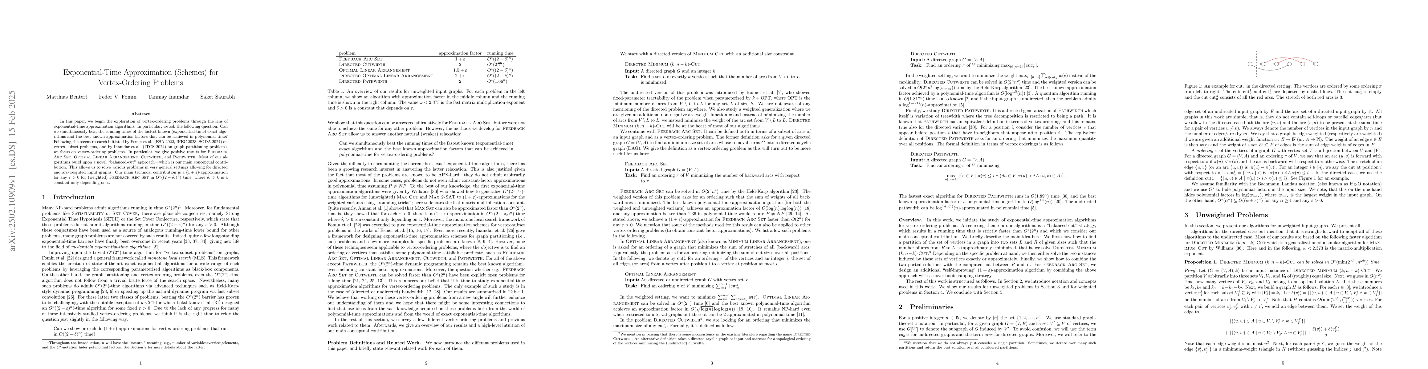 Thumbnail for Exponential-Time Approximation (Schemes) for Vertex-Ordering Problems