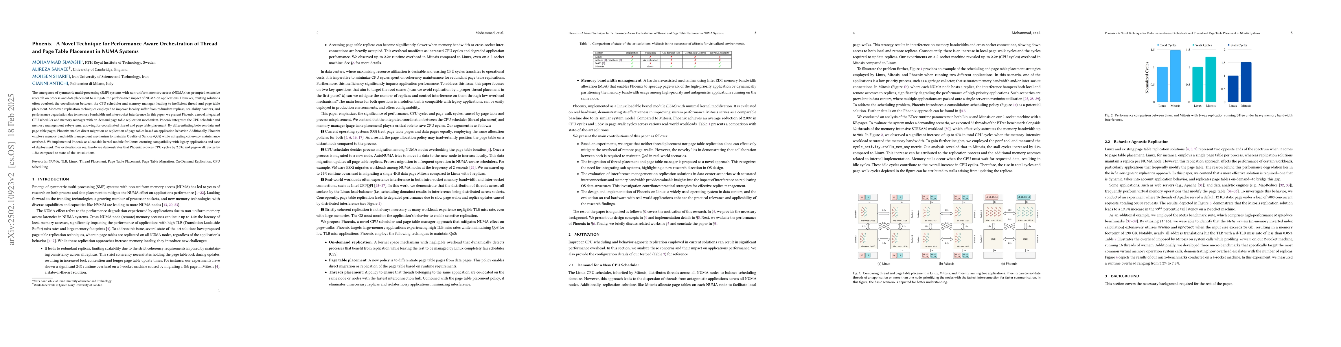 Thumbnail for Phoenix -- A Novel Technique for Performance-Aware Orchestration of
  Thread and Page Table Placement in NUMA Systems