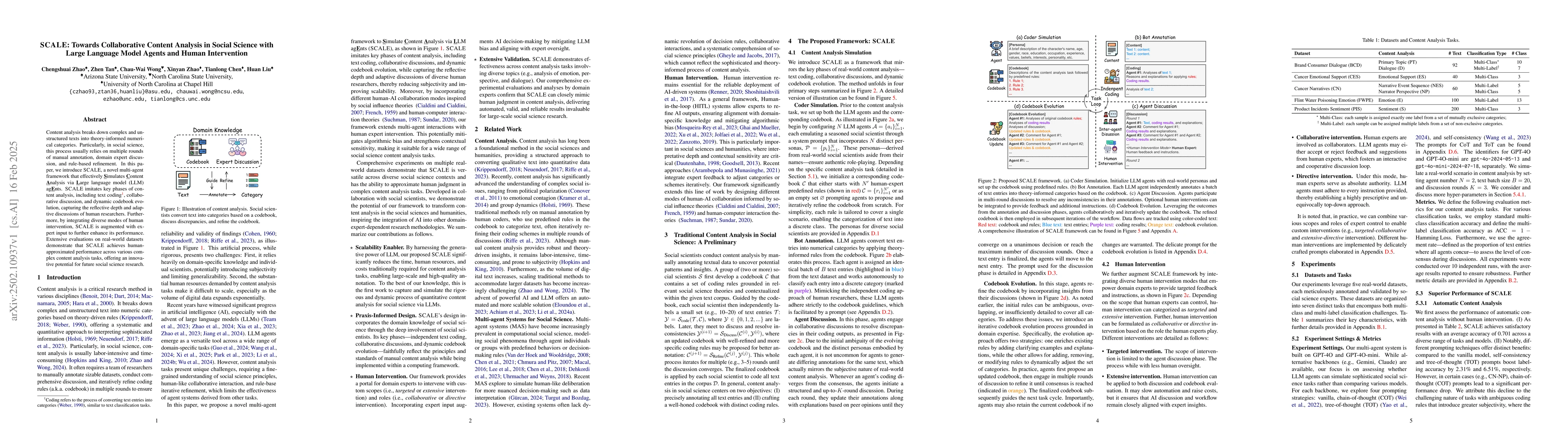Thumbnail for SCALE: Towards Collaborative Content Analysis in Social Science with
  Large Language Model Agents and Human Intervention