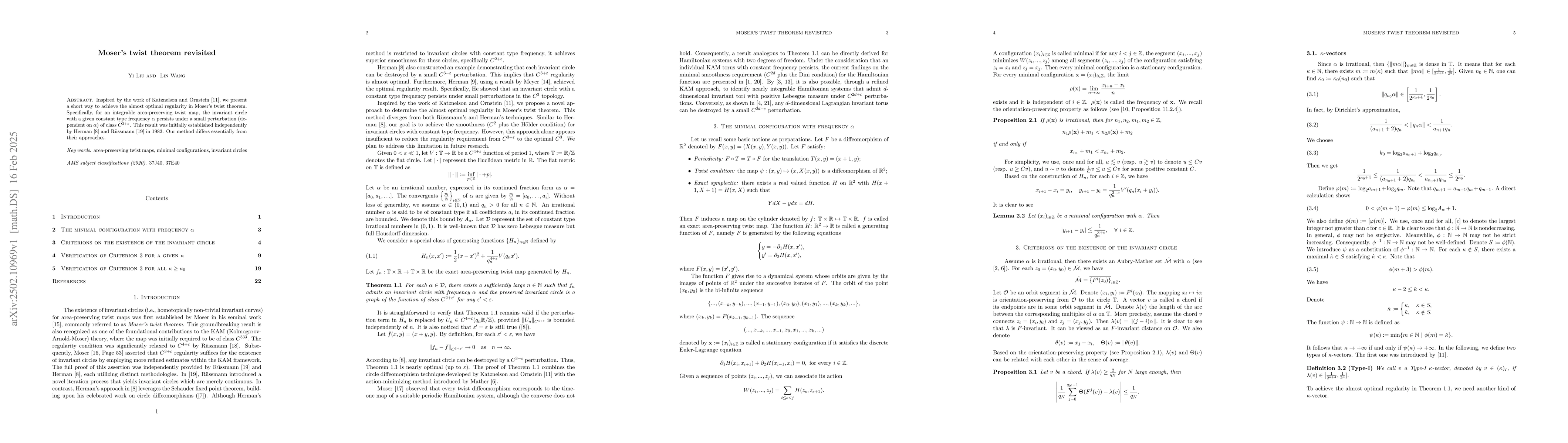 Thumbnail for Moser's twist theorem revisited