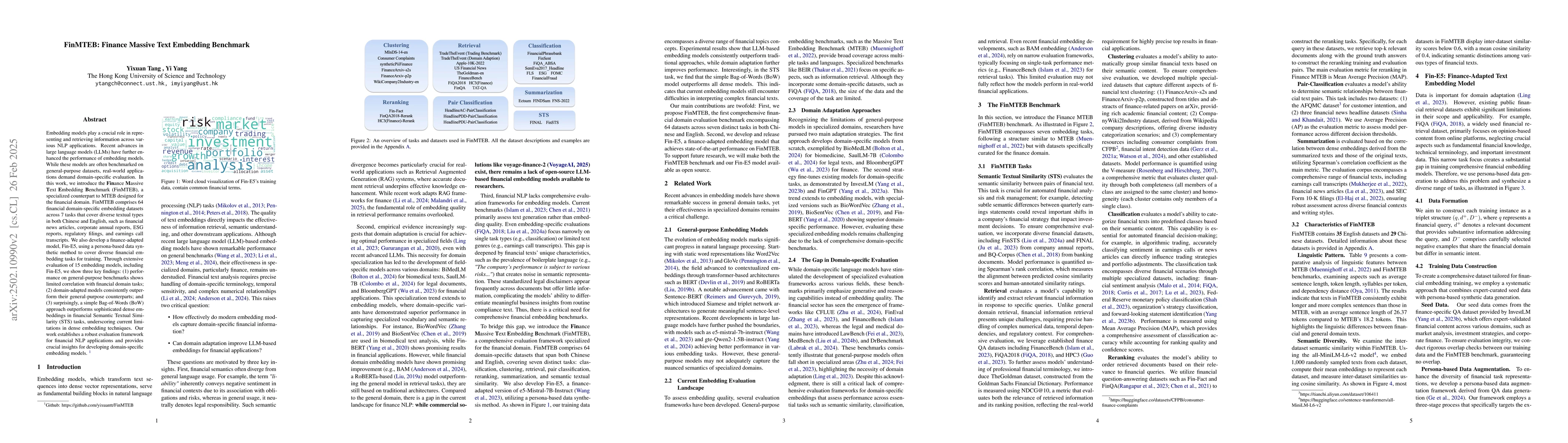Thumbnail for FinMTEB: Finance Massive Text Embedding Benchmark