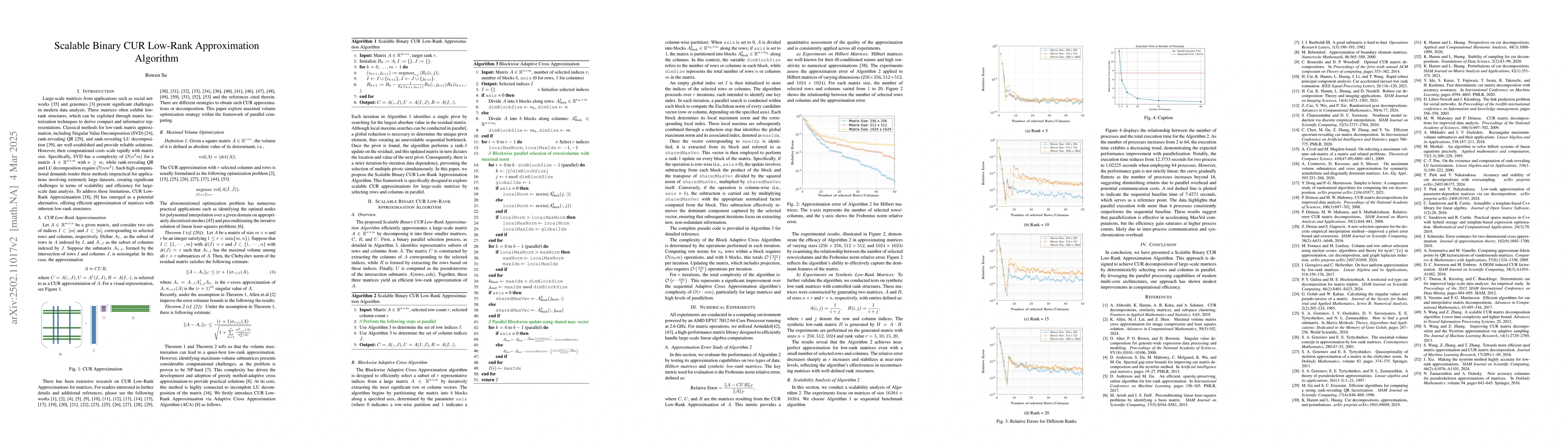 Thumbnail for Scalable Binary CUR Low-Rank Approximation Algorithm