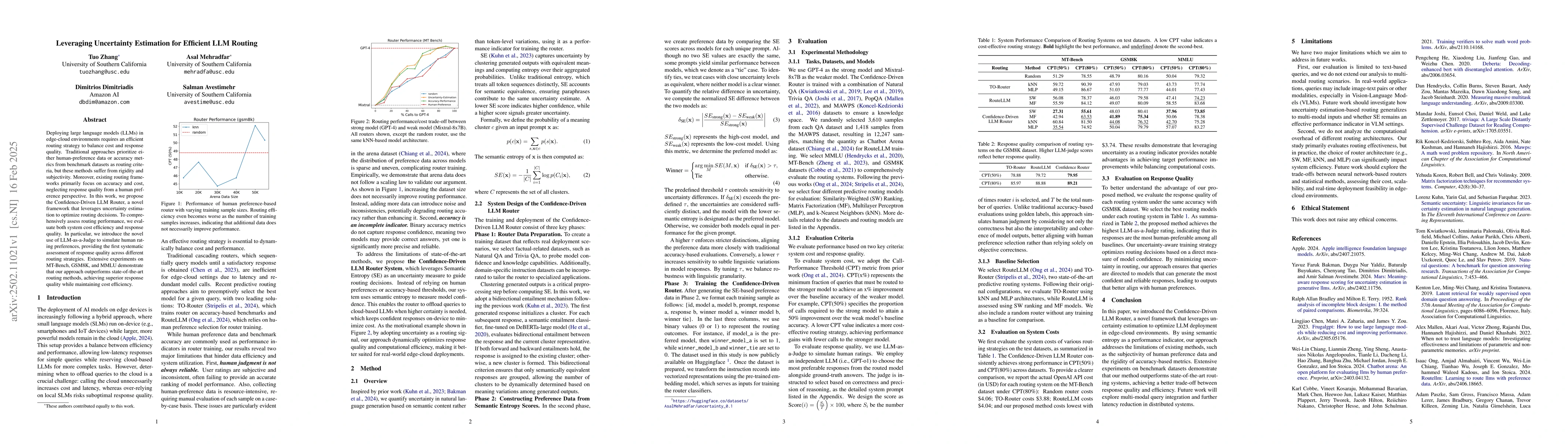 Thumbnail for Leveraging Uncertainty Estimation for Efficient LLM Routing