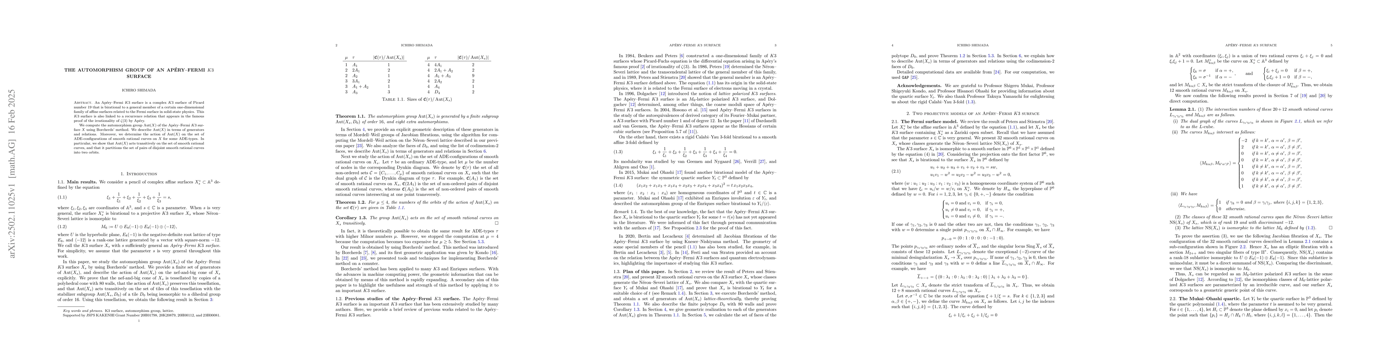Thumbnail for The automorphism group of an ApĂŠry-Fermi K3 surface