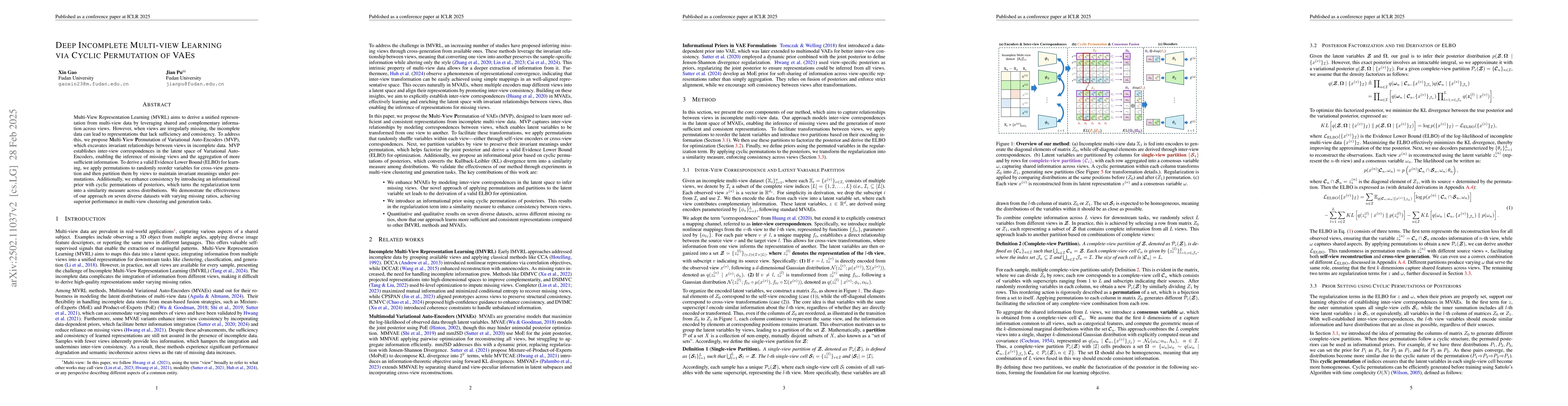 Thumbnail for Deep Incomplete Multi-view Learning via Cyclic Permutation of VAEs