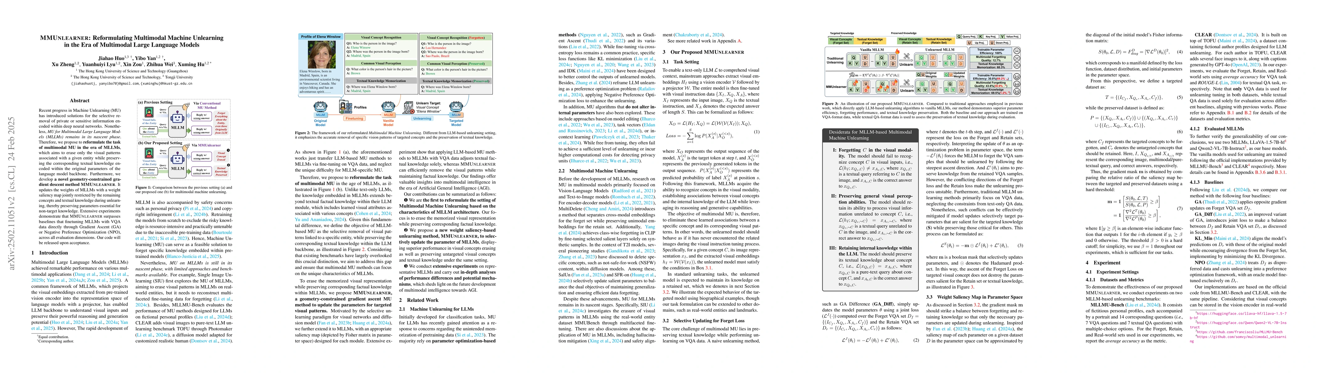 Thumbnail for MMUnlearner: Reformulating Multimodal Machine Unlearning in the Era of
  Multimodal Large Language Models