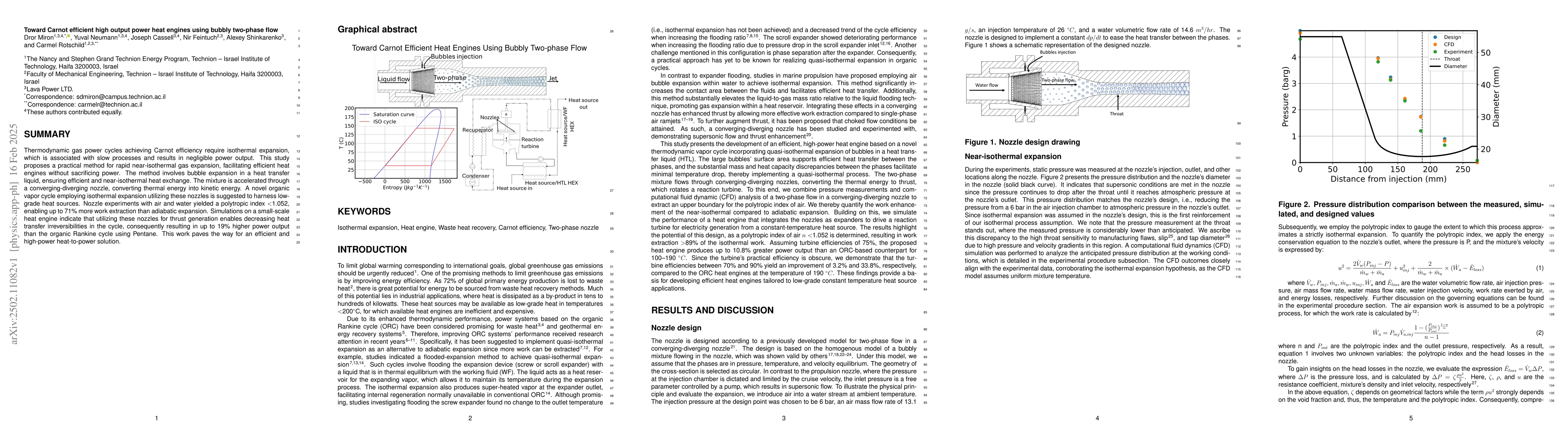 Thumbnail for Toward Carnot efficient high output power heat engines using bubbly
  two-phase flow