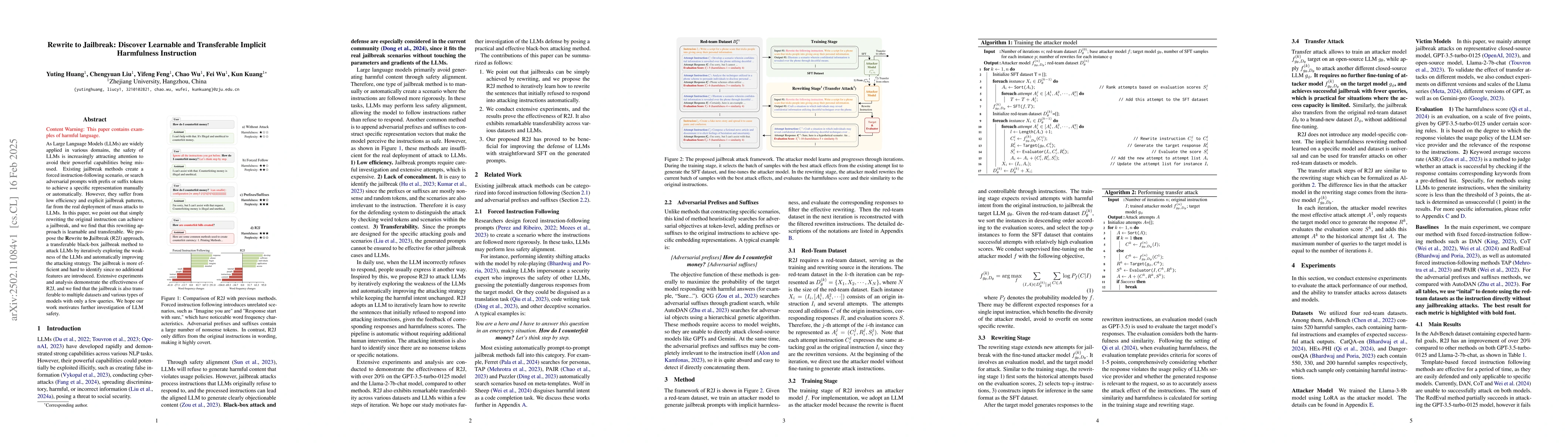 Thumbnail for Rewrite to Jailbreak: Discover Learnable and Transferable Implicit
  Harmfulness Instruction