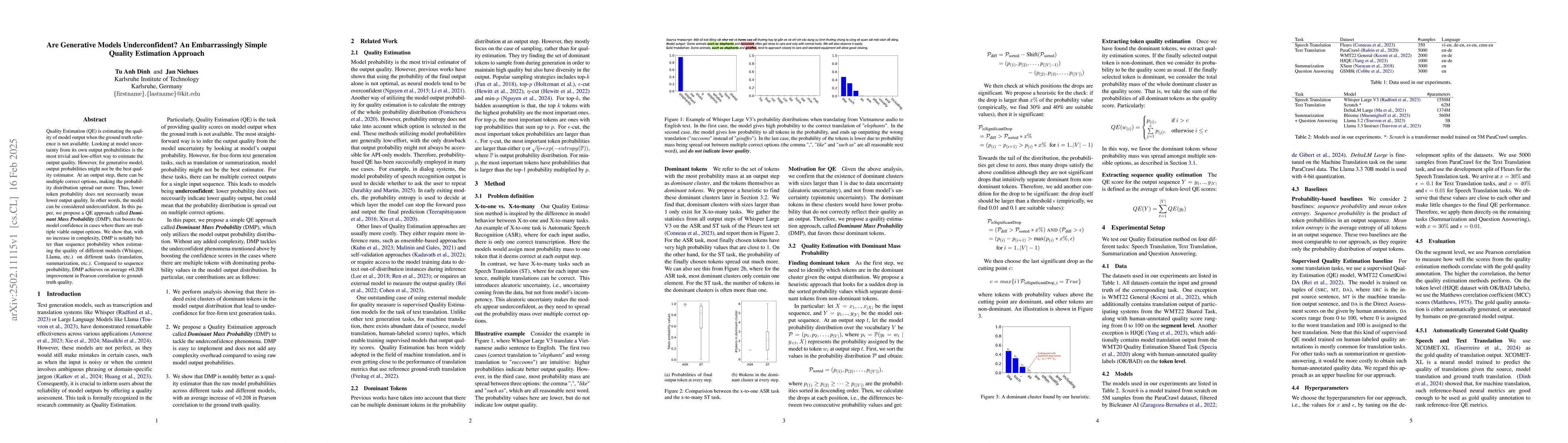Thumbnail for Are Generative Models Underconfident? An Embarrassingly Simple Quality
  Estimation Approach