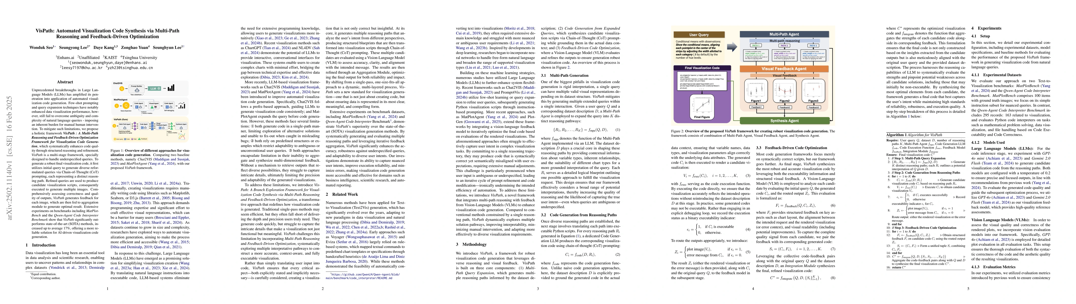 Thumbnail for VisPath: Automated Visualization Code Synthesis via Multi-Path Reasoning
  and Feedback-Driven Optimization
