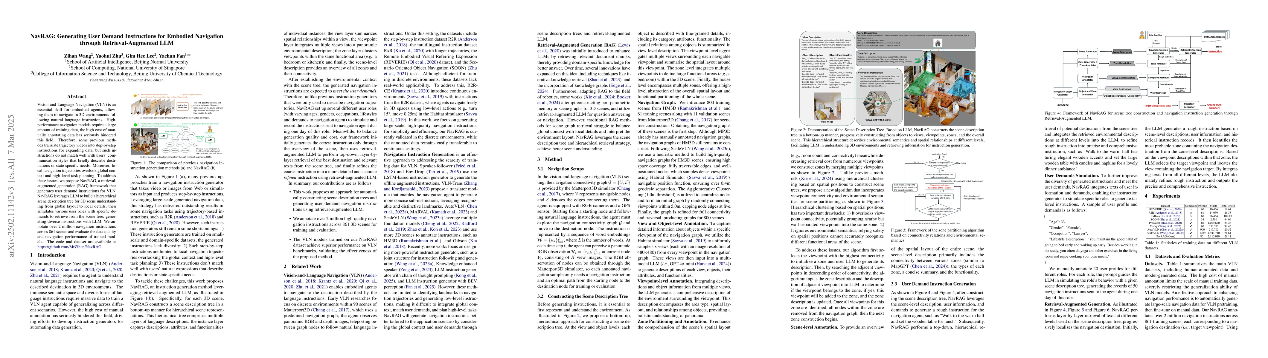 Thumbnail for NavRAG: Generating User Demand Instructions for Embodied Navigation
  through Retrieval-Augmented LLM