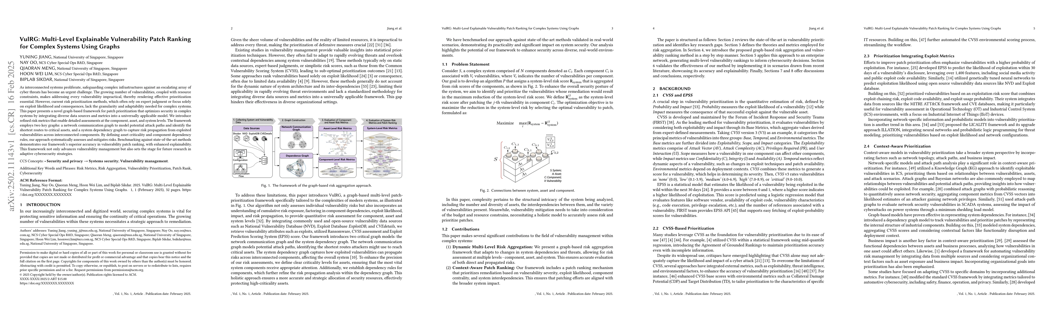 Thumbnail for VulRG: Multi-Level Explainable Vulnerability Patch Ranking for Complex
  Systems Using Graphs