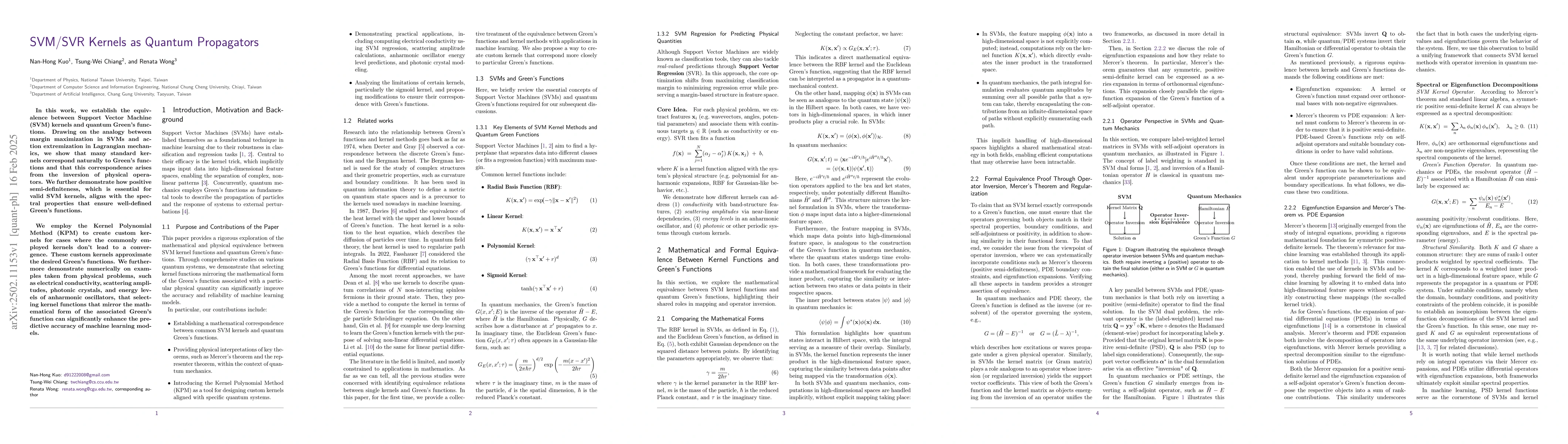 Thumbnail for SVM/SVR Kernels as Quantum Propagators