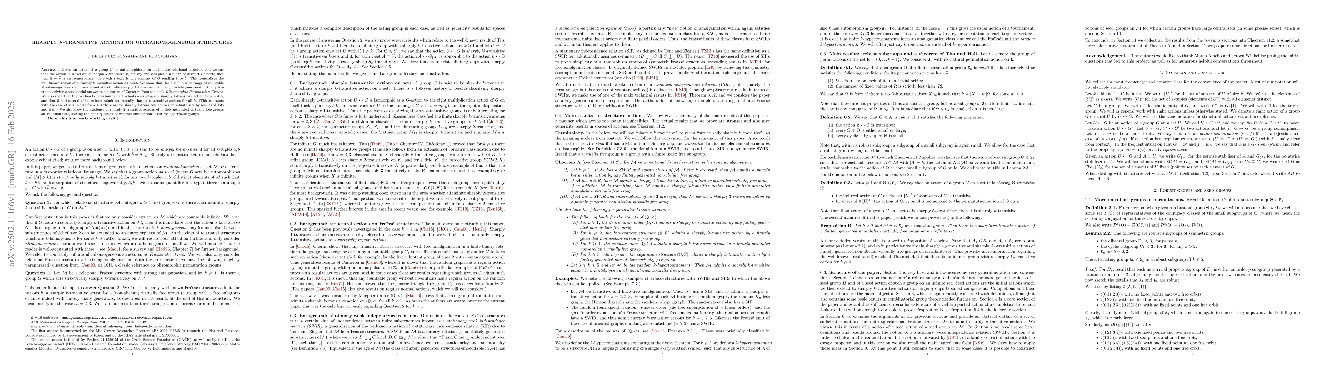 Thumbnail for Sharply k-transitive actions on ultrahomogeneous structures