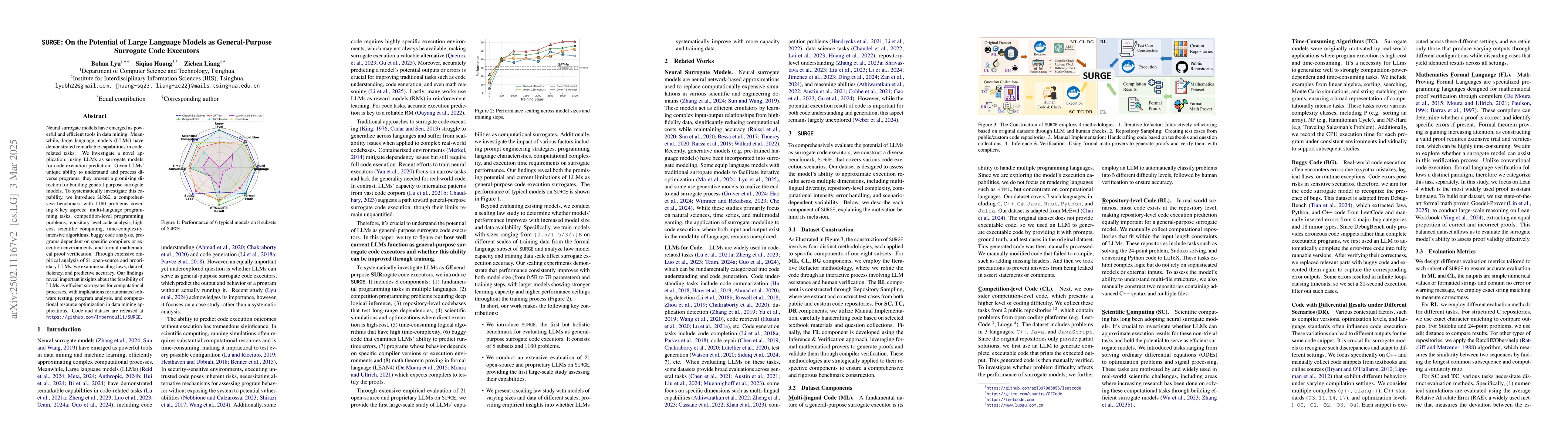 Thumbnail for SURGE: On the Potential of Large Language Models as General-Purpose
  Surrogate Code Executors