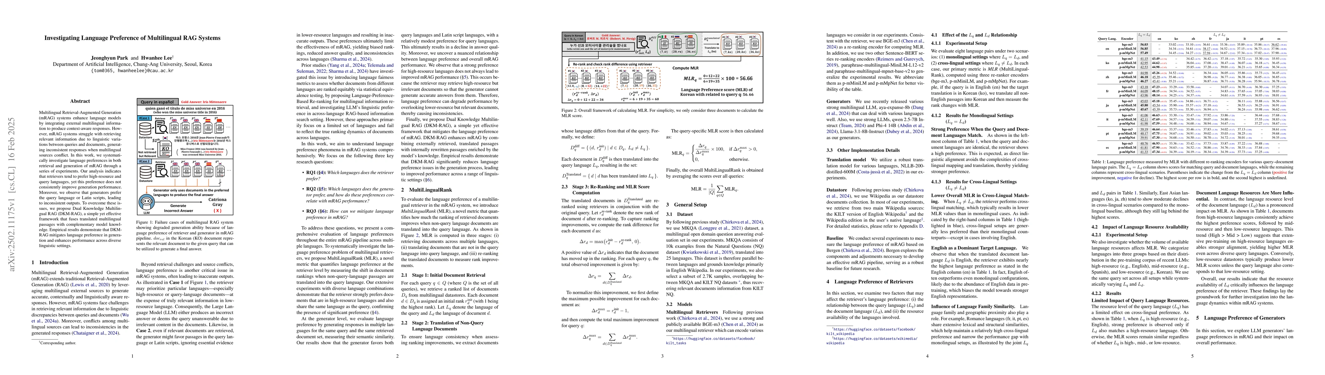 Thumbnail for Investigating Language Preference of Multilingual RAG Systems
