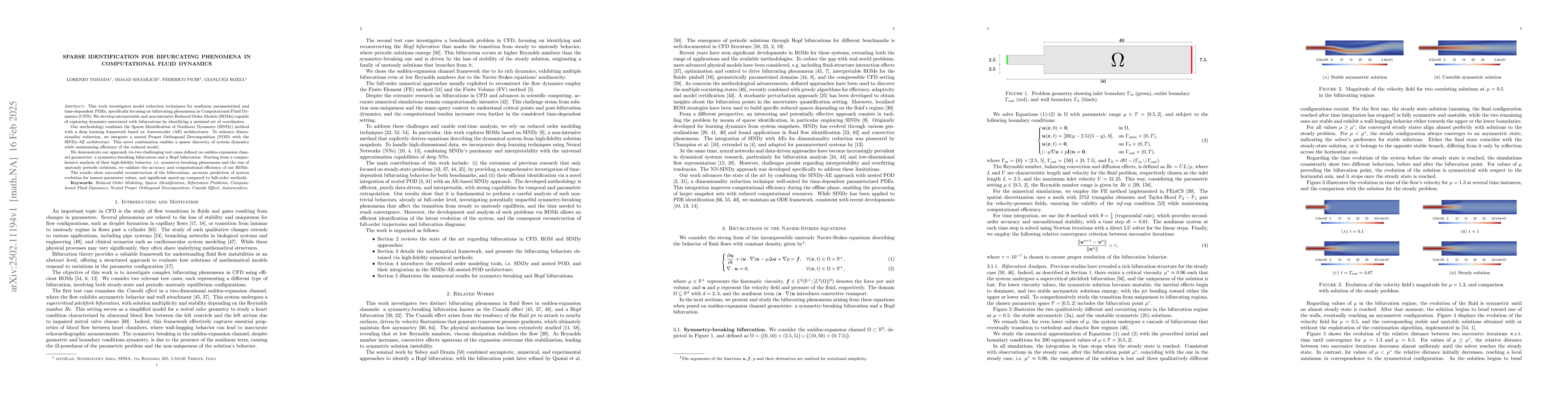 Thumbnail for Sparse Identification for bifurcating phenomena in Computational Fluid
  Dynamics