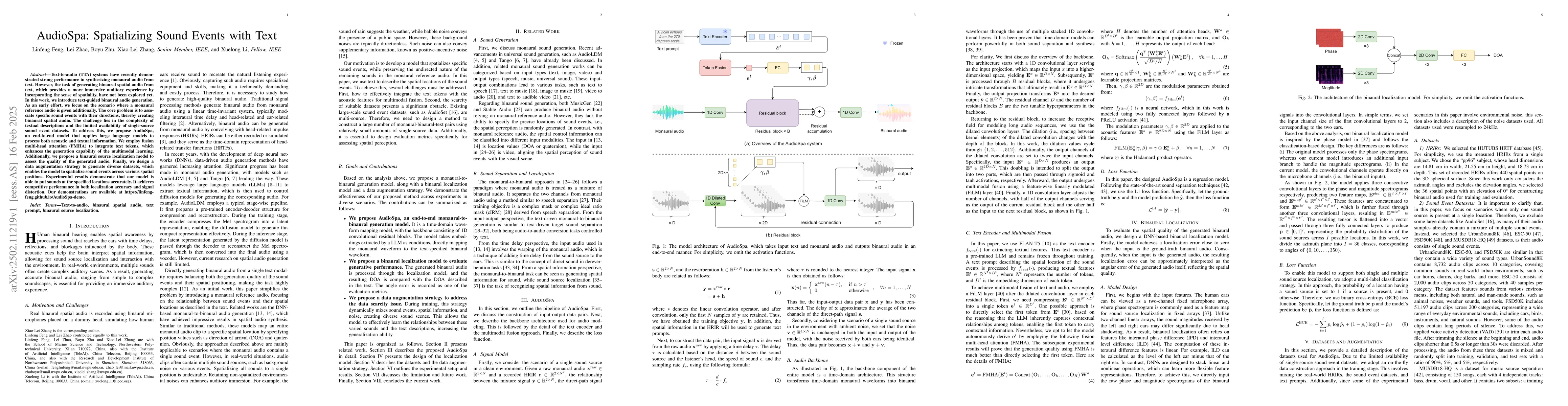 Thumbnail for AudioSpa: Spatializing Sound Events with Text