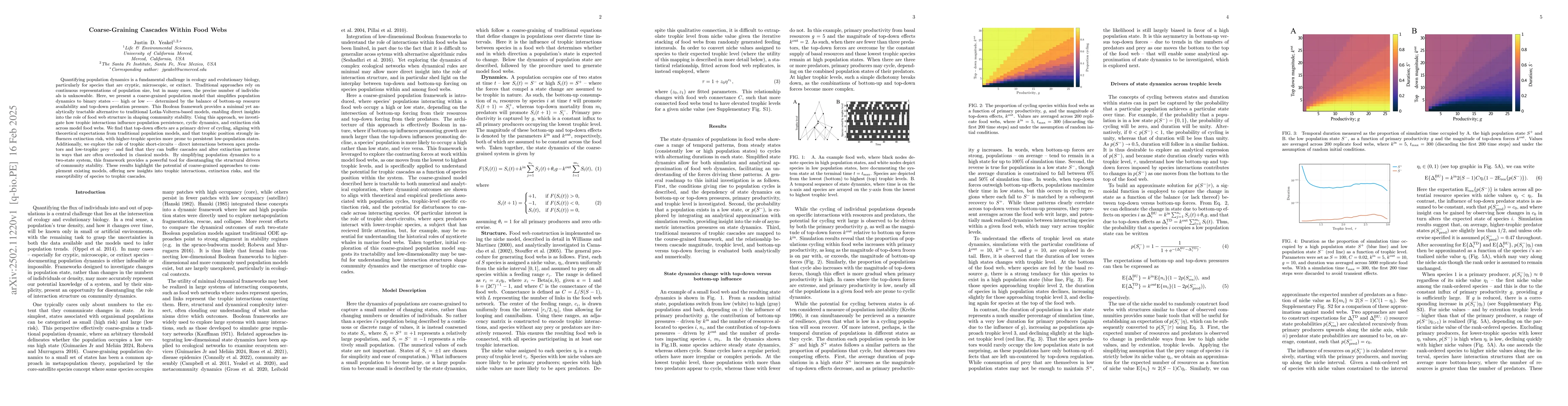 Thumbnail for Coarse-Graining Cascades Within Food Webs