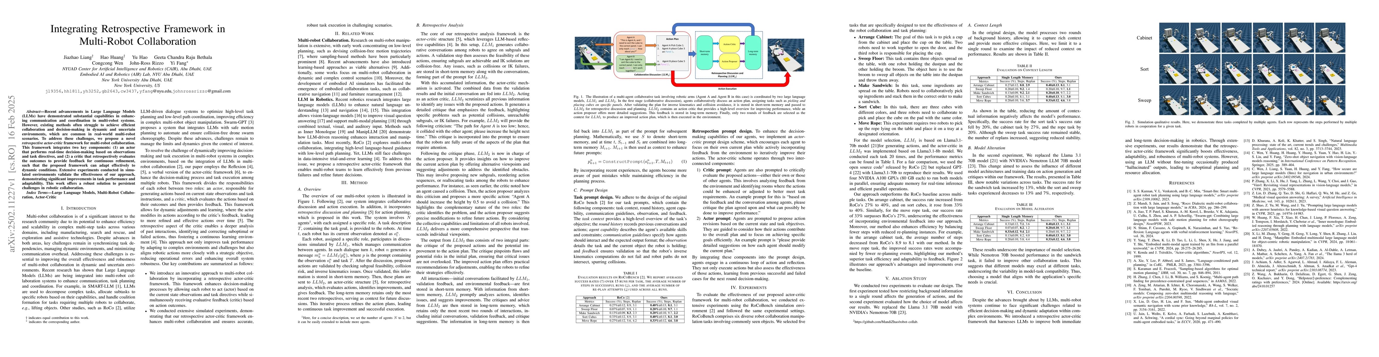 Thumbnail for Integrating Retrospective Framework in Multi-Robot Collaboration