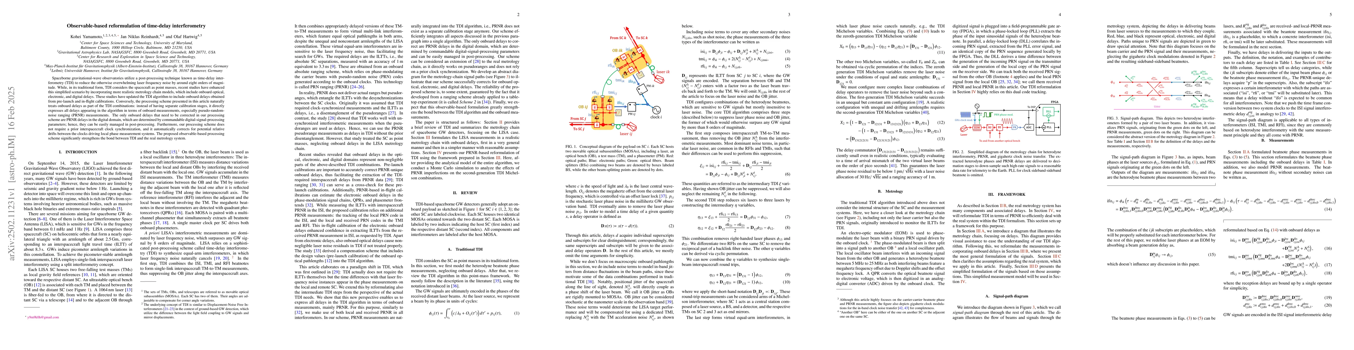 Thumbnail for Observable-based reformulation of time-delay interferometry