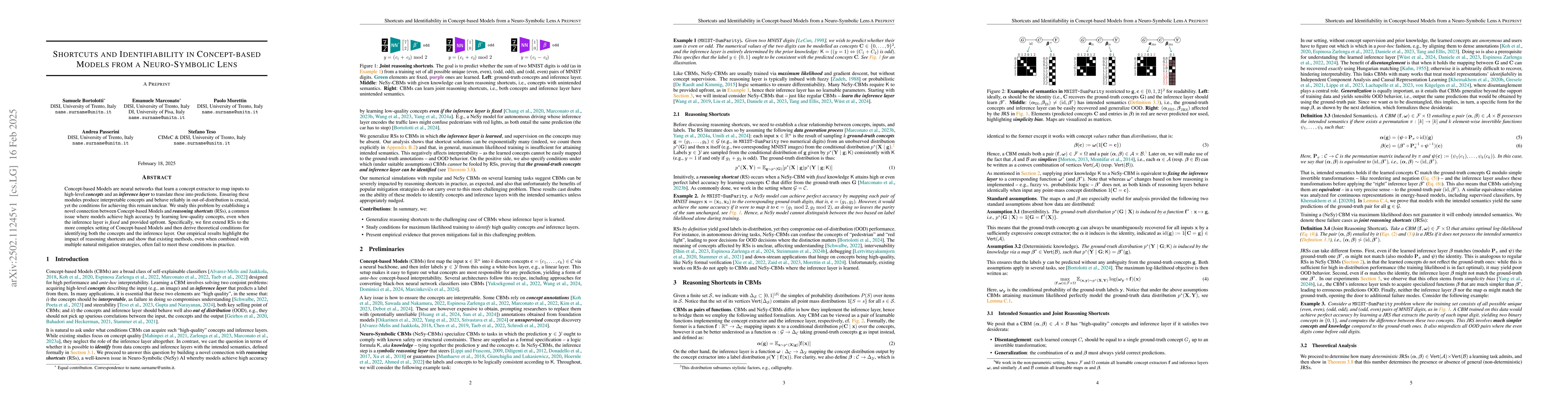 Thumbnail for Shortcuts and Identifiability in Concept-based Models from a
  Neuro-Symbolic Lens