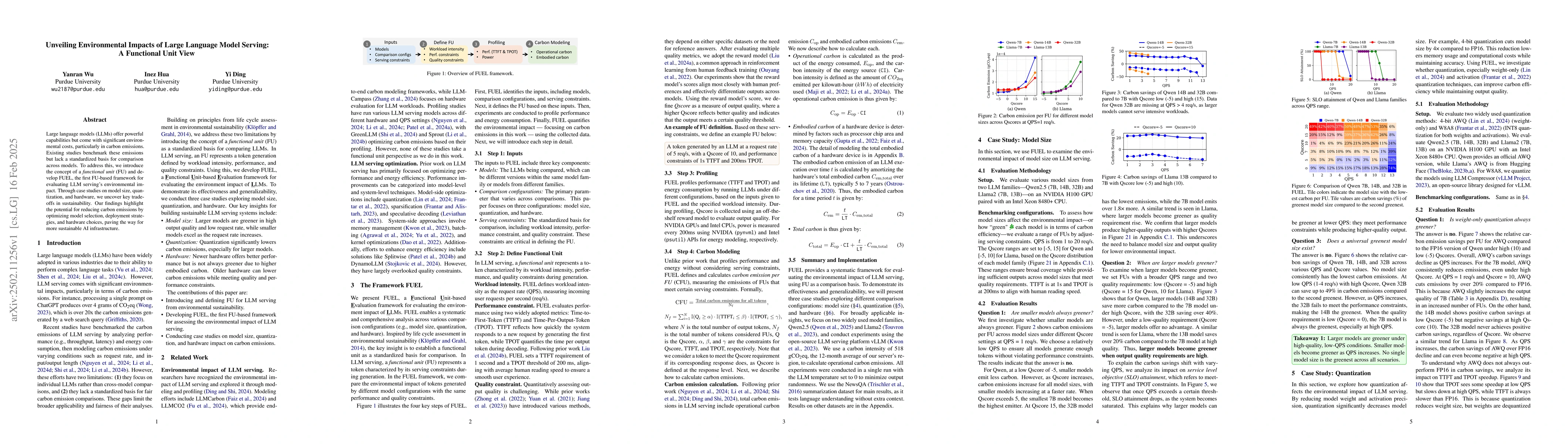 Thumbnail for Unveiling Environmental Impacts of Large Language Model Serving: A
  Functional Unit View