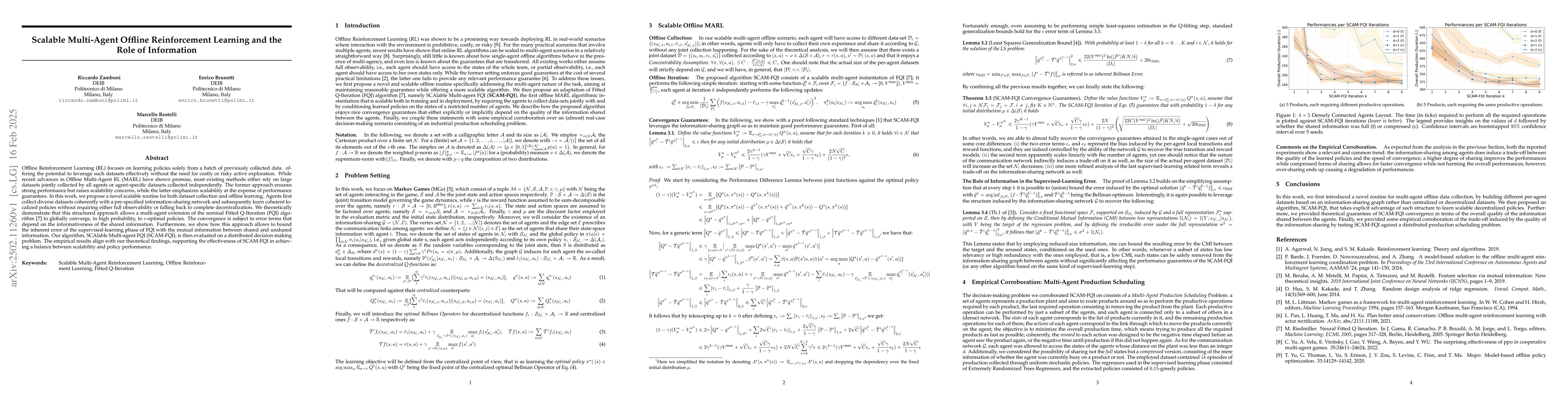 Thumbnail for Scalable Multi-Agent Offline Reinforcement Learning and the Role of
  Information