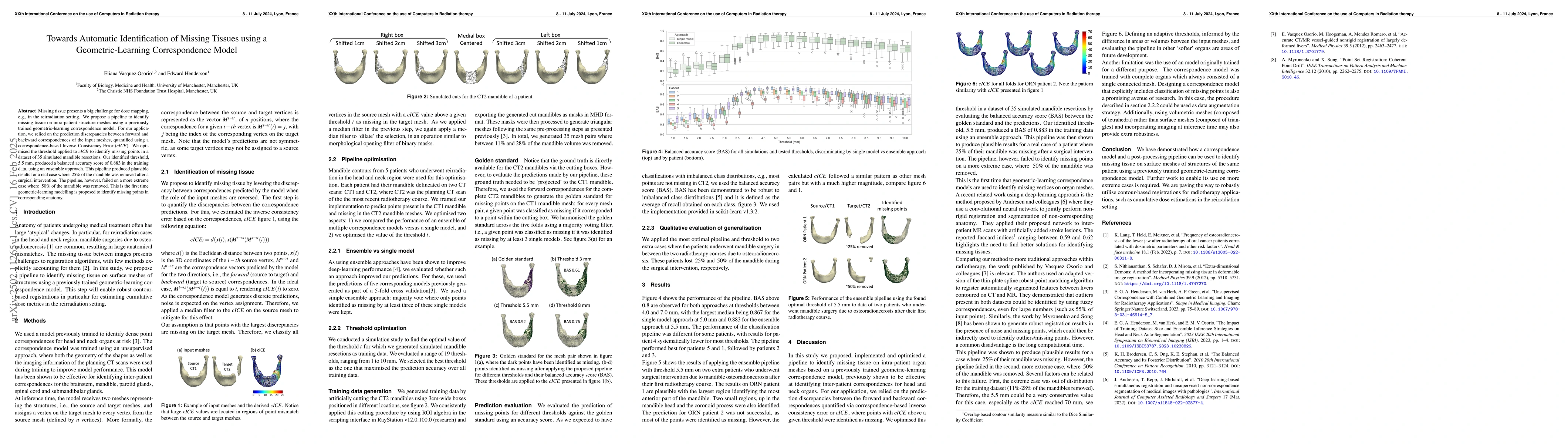 Thumbnail for Towards Automatic Identification of Missing Tissues using a
  Geometric-Learning Correspondence Model