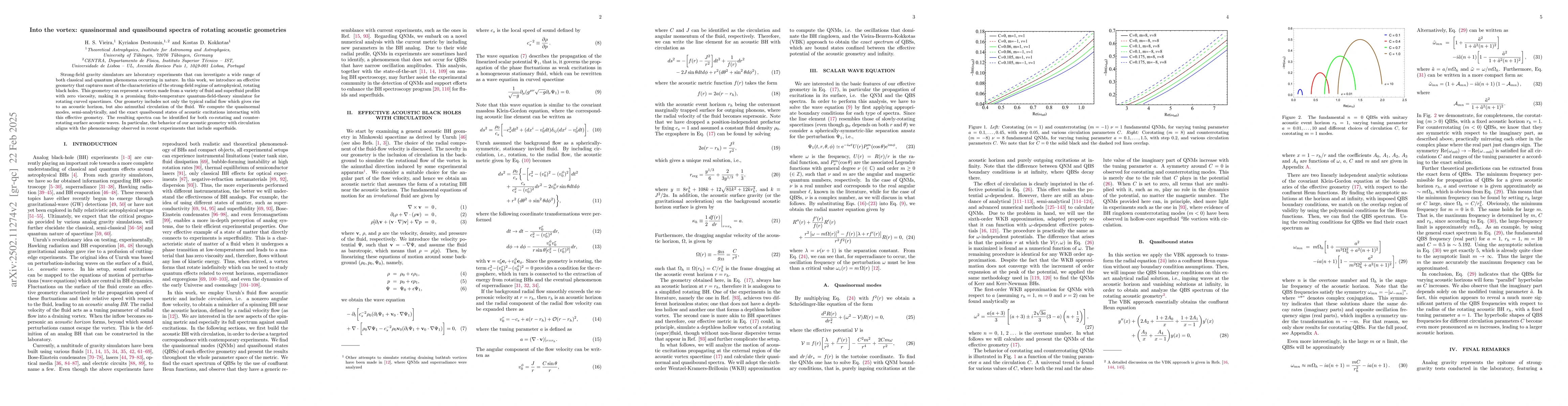 Thumbnail for Into the vortex: quasinormal and quasibound spectra of rotating acoustic
  geometries