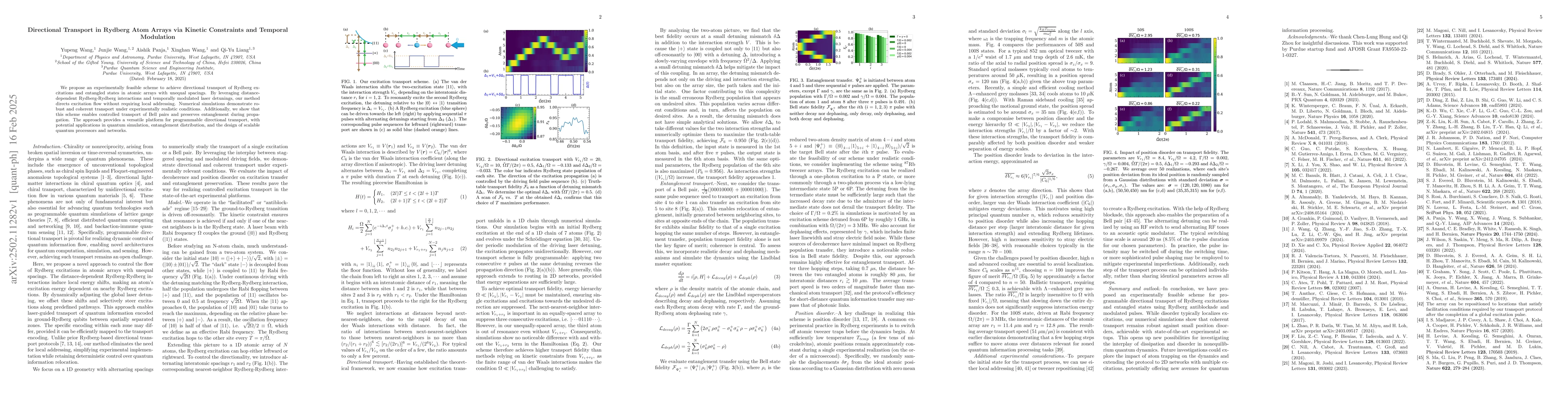 Thumbnail for Directional Transport in Rydberg Atom Arrays via Kinetic Constraints and
  Temporal Modulation