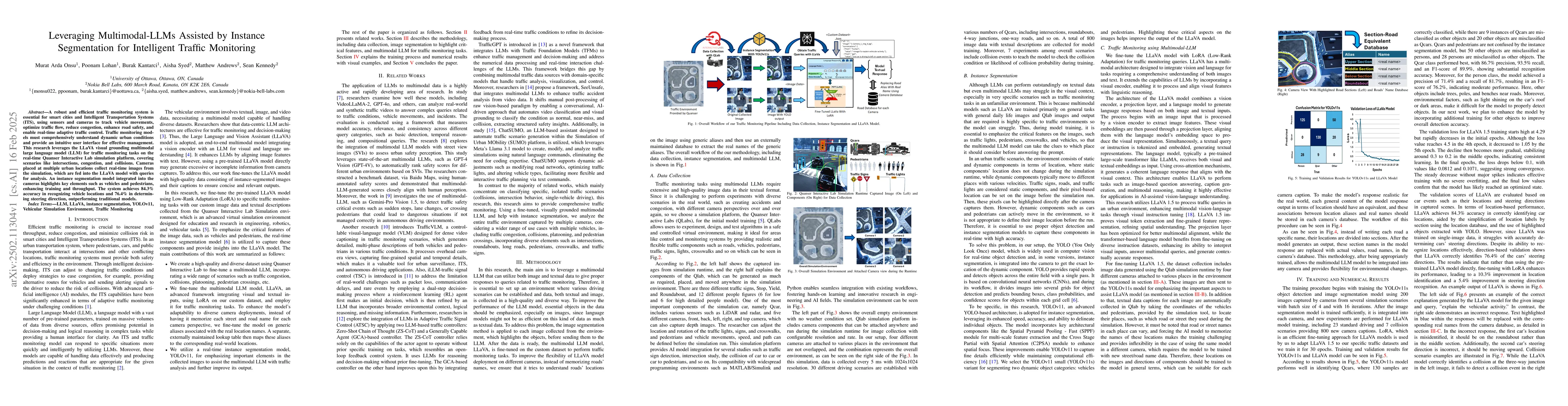Thumbnail for Leveraging Multimodal-LLMs Assisted by Instance Segmentation for
  Intelligent Traffic Monitoring