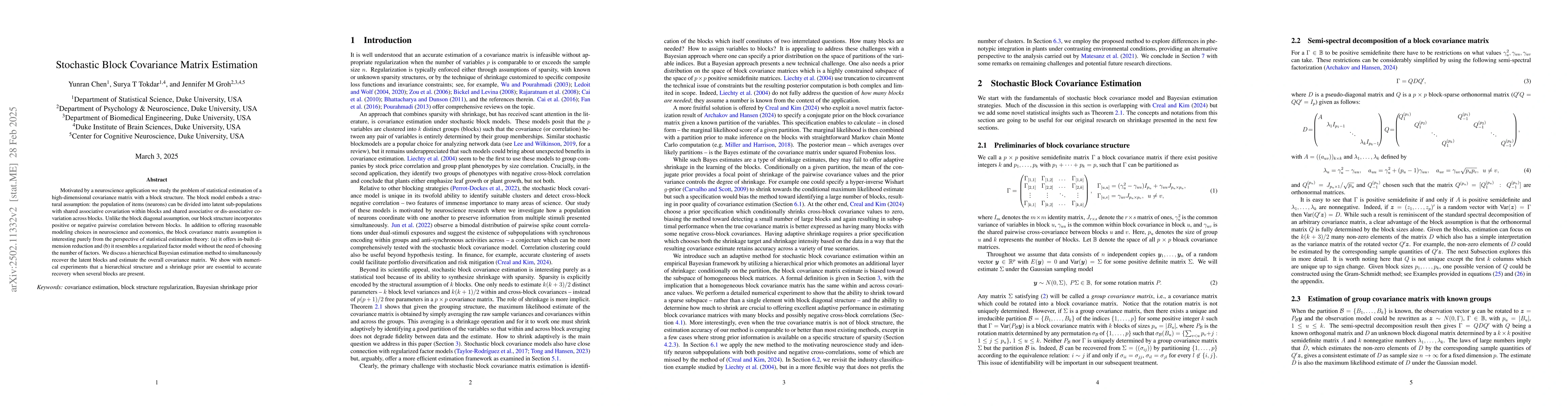 Thumbnail for Stochastic Block Covariance Matrix Estimation