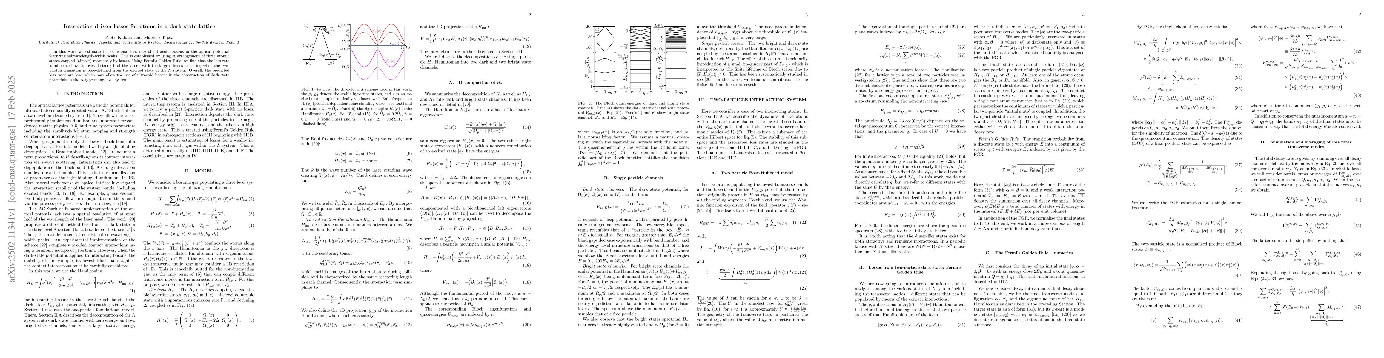 Thumbnail for Interaction-driven losses for atoms in a dark-state lattice