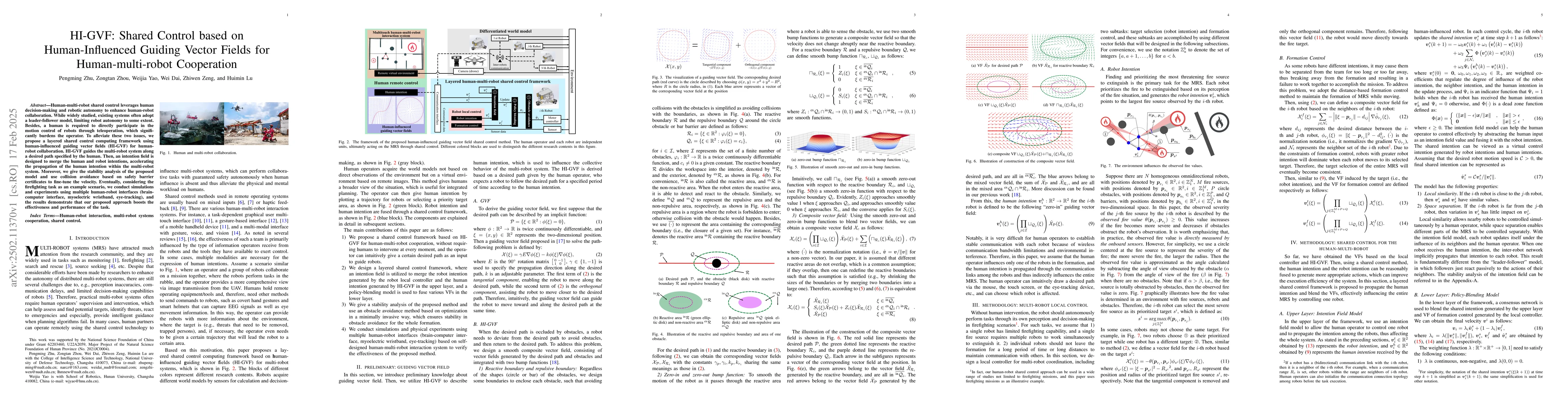 Thumbnail for HI-GVF: Shared Control based on Human-Influenced Guiding Vector Fields
  for Human-multi-robot Cooperation