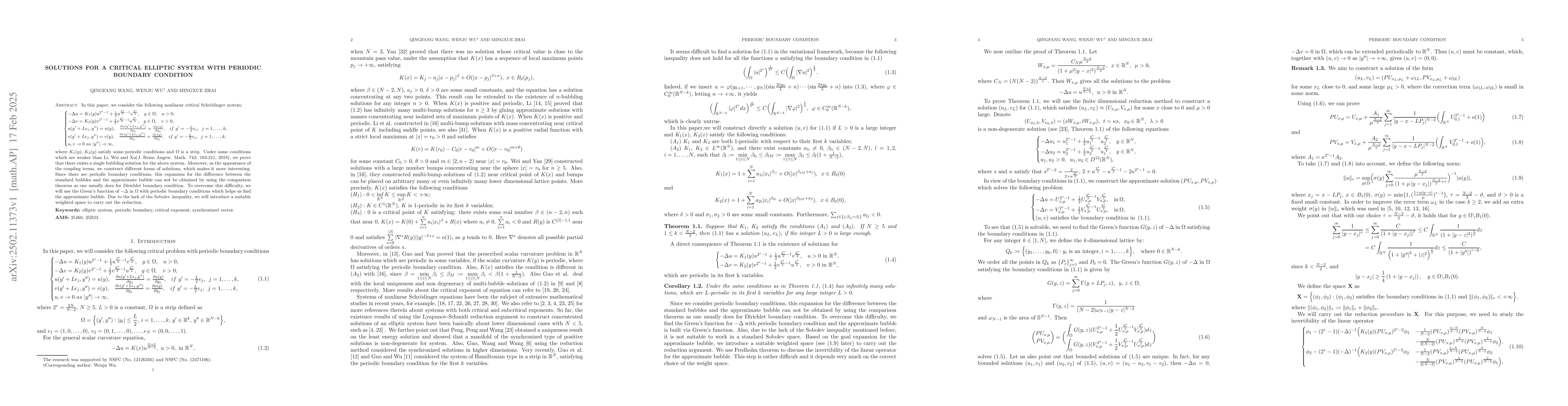 Thumbnail for Solutions for a critical elliptic system with periodic boundary
  condition