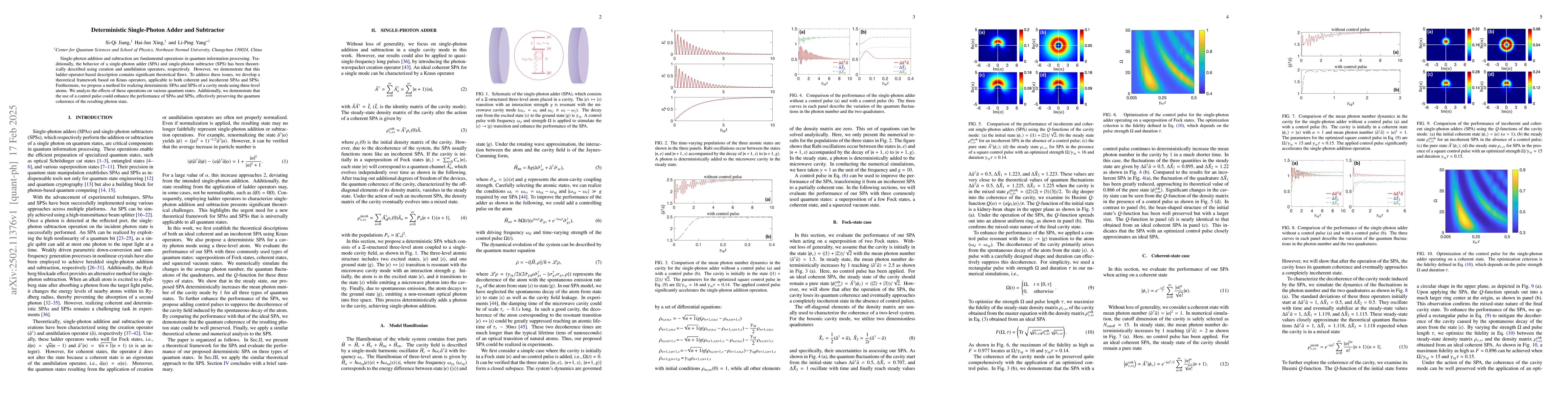 Thumbnail for Deterministic Single-Photon Adder and Subtractor