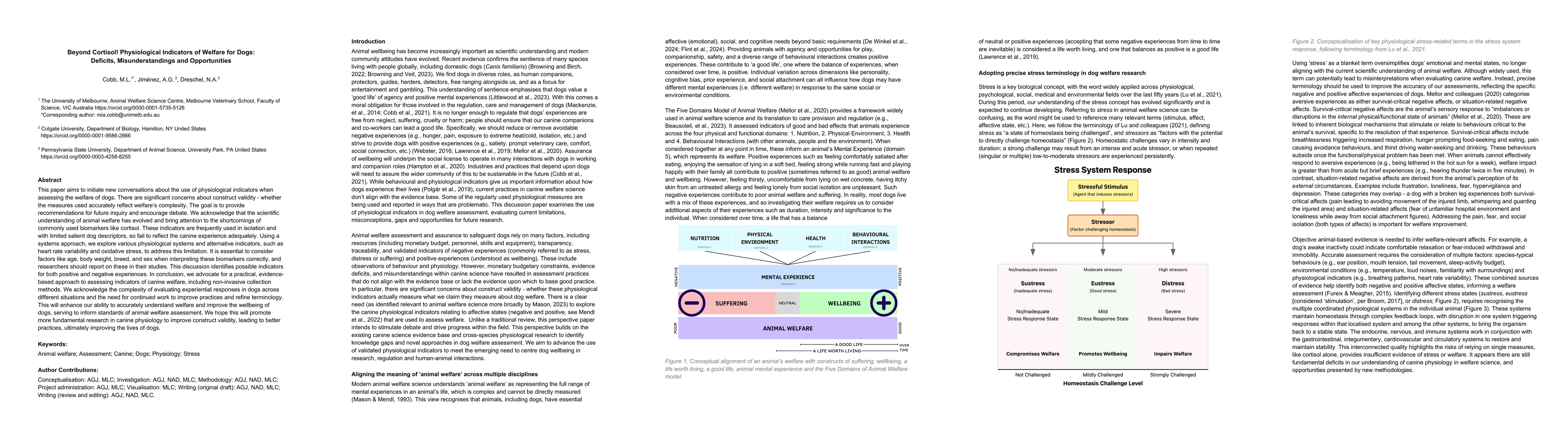 Thumbnail for Beyond Cortisol! Physiological Indicators of Welfare for Dogs: Deficits,
  Misunderstandings and Opportunities
