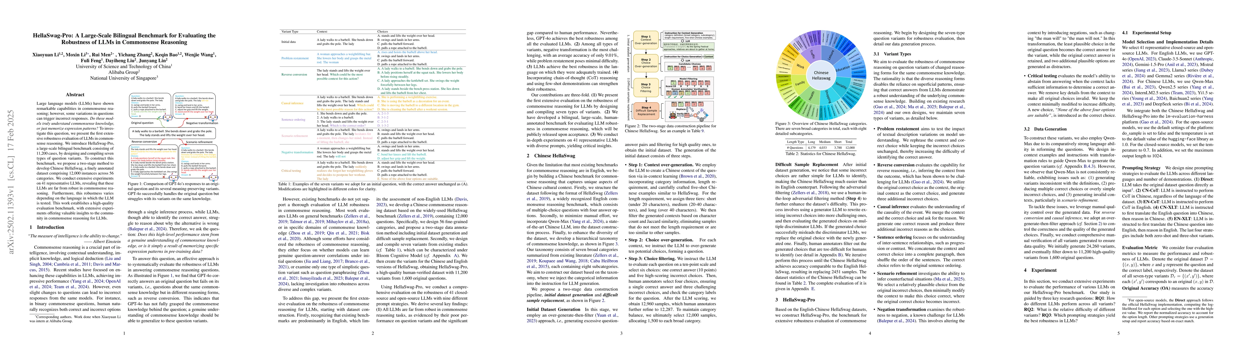 Thumbnail for HellaSwag-Pro: A Large-Scale Bilingual Benchmark for Evaluating the
  Robustness of LLMs in Commonsense Reasoning