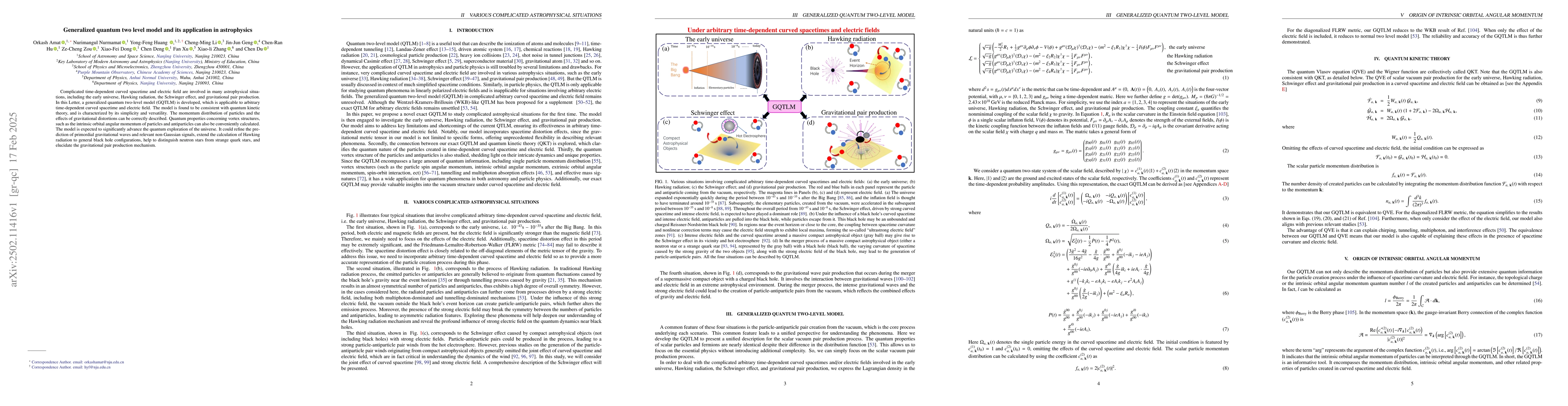 Thumbnail for Generalized quantum two level model and its application in astrophysics